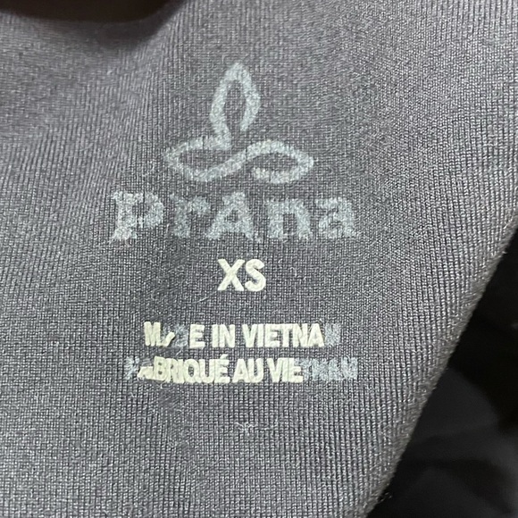Prana Black Crop Capris Pull On Mid Calf Stretch Leggings XS - Picture 10 of 11